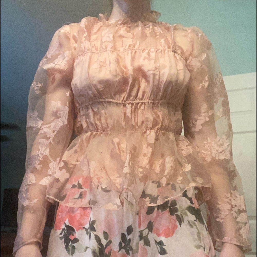 Topshop Pink Blouse